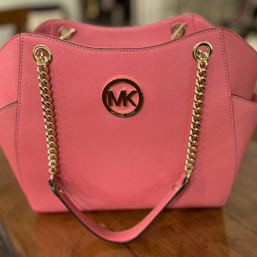 Michael Kors Michael Kors Jet Set Saffiano Large Chain Shoulder Tote NWOT